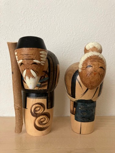 Meoto kokeshi elderly - meoto, couple