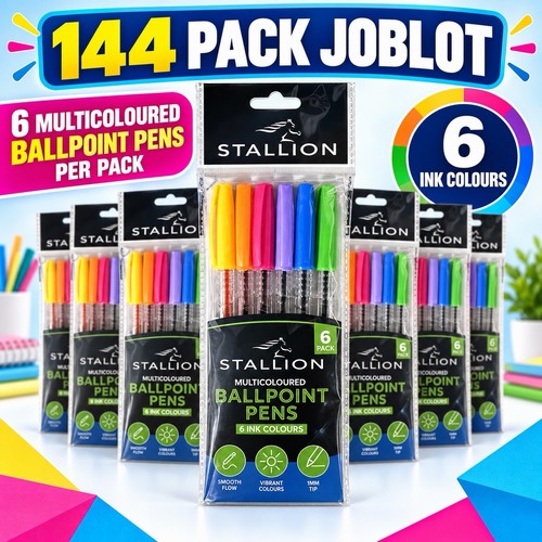 Joblot 144 packs - 144, multicoloured