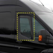 For Ford Transit MK8 2014-up 2Pc L Shape Wind Deflectors Rain Sun Guard + Clips