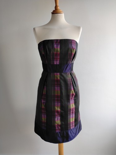 Next tartan strapless dress - next,