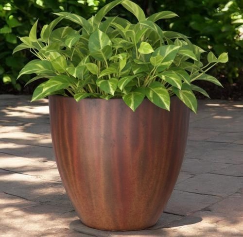 Burnt finish natural - burnt, planter
