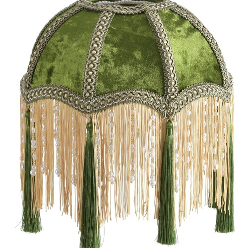 Lampshade with tassels - -lampshade,