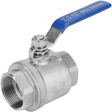 Ball Valve, 1-1/2" DN40 1000 WOG 304 Stainless Steel Two-Piece Full Port Female