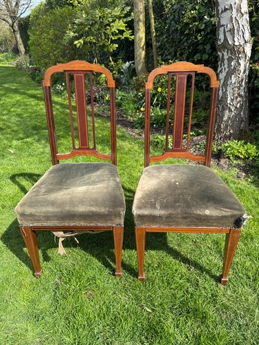 Pair edwardian inlaid - pair, of