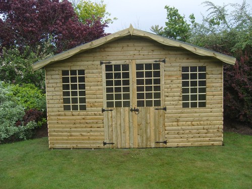 12x10 summer house log lap - log, t&g