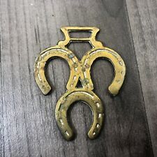Horse Brass Three Horse Shoes