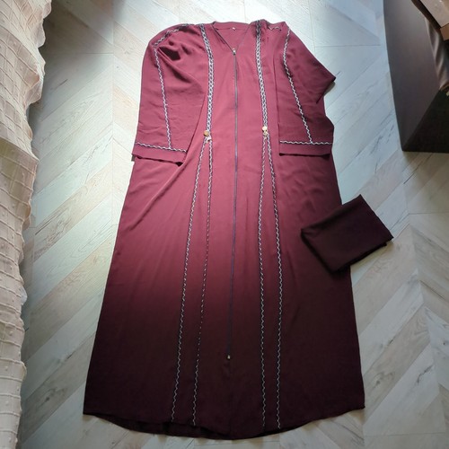 Burgundy abaya