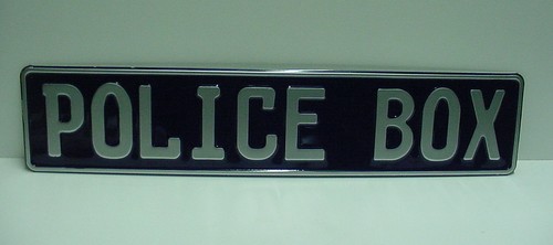 Police box who - police, metal