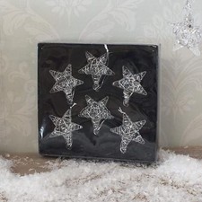 Set of 6 Glass Stars Christmas