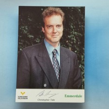 Emmerdale Cast Card C1995 Facsimile Signed Christopher Tate Actor Peter Amory