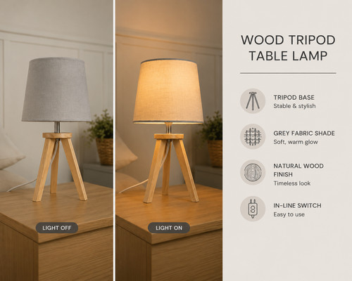 Tripod natural wooden ivory - tripod,,