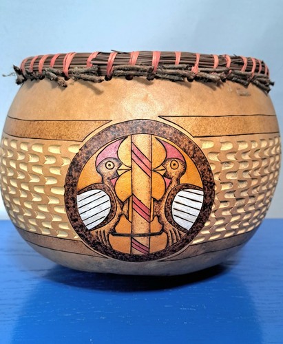 Hand carved painted artisan - carved,