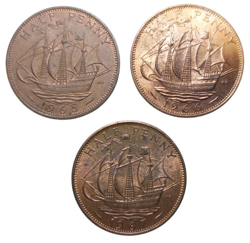 British half penny coin - half,