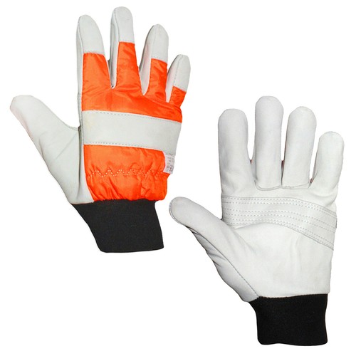 Large chainsaw gloves vis - chainsaw, hi