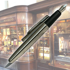 PARKER BRUSHED STEEL FRONTIER FOUNTAIN PEN, VINTAGE.