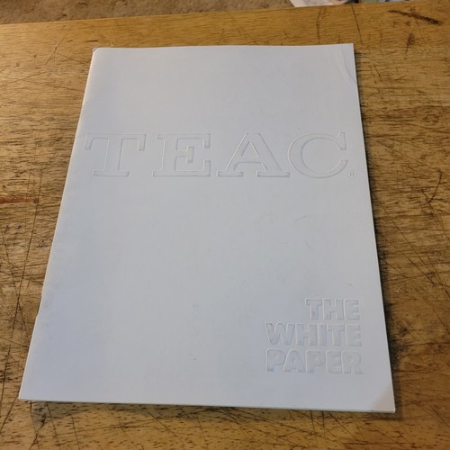 Vintage 1974 teac the white - teac, "the
