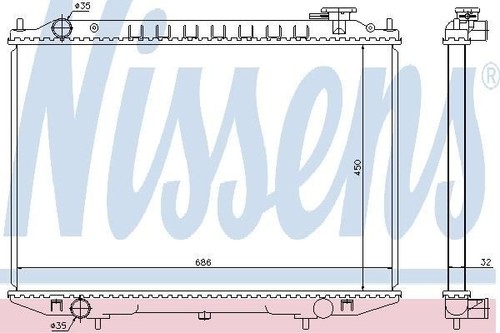 Nissens radiator for nissan - nissens,