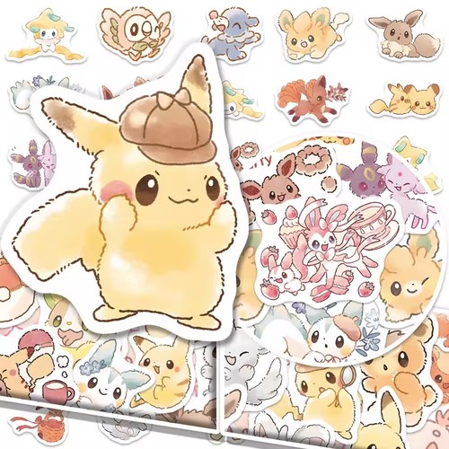 80pcs pokemon pikachu stickers - pokemon,