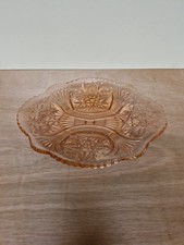 Art Deco Salmon Coloured Glass