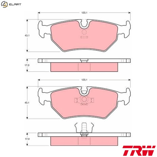 Brake pad set - set, disc