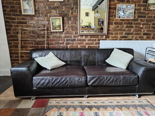 Ikea brown leather - brown, 4