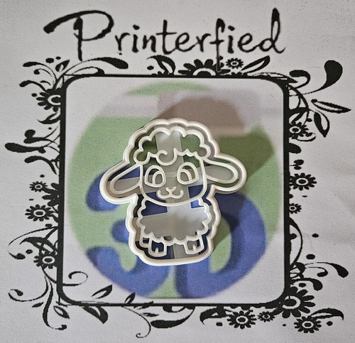 Cute easter lamb cookie - cookie, press