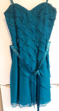 COAST BY DEBENHAMS ROBIN SHORT OCCASION DRESS TEAL SIZE UK 8