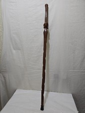 Walking stick  African twin face design 89 cm in good l condition +new ferrule