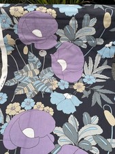Vintage Sanderson Floral Fabric ‘Odile’ Blue Purple 120cm wide 450cm length New 
