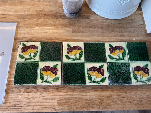 Antique fireplace tiles - 3,