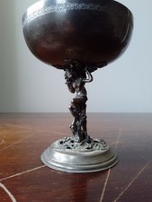 Vintage Pagan Bacchus Satyr Witchcraft Chalice Cup Goblet 