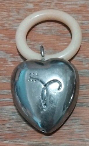 Antique silver plated heart - ,