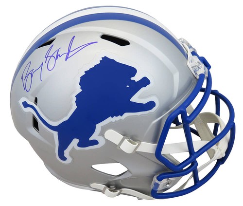 Barry sanders signed lions b - barry,