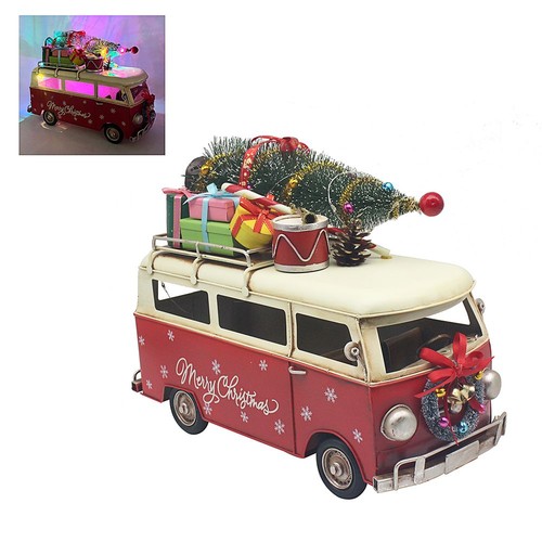 Christmas vintage campervan - vintage,