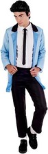 Mens 50s light blue teddy - mens,