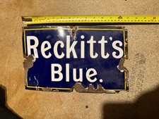 Enamel Sign - Reckitts Blue