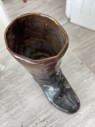 Vintage brown glazed pottery - brown,