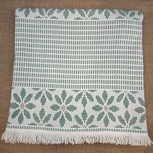 Vintage green woven - woven, cotton