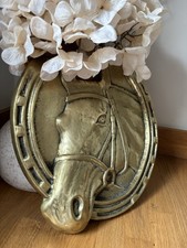 Huge Heavy Vintage Brass Horse