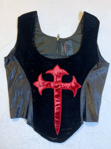 Vintage gothic raven corset - vintage,