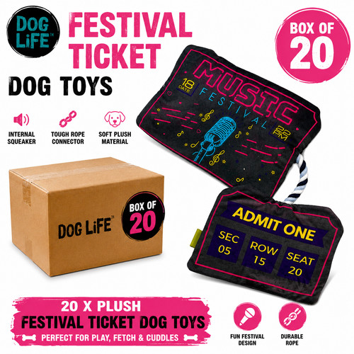 Fesitval ticket dog - x, toys