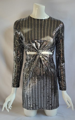 Zara silver sequin - silver, mini