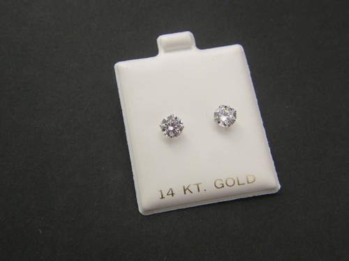 14k white gold - gold, earrings