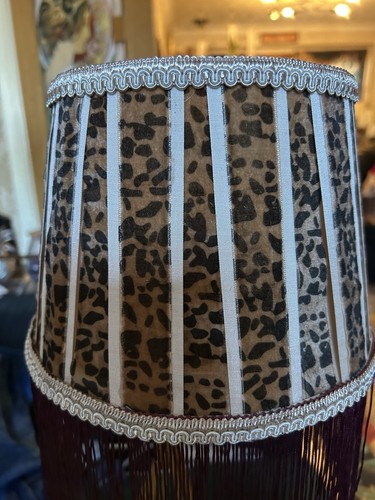 Upcycled lampshade leopard - upcycled,