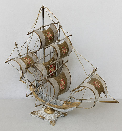 Vintage handmade brass - brass, sailing