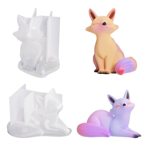 Silicone mould foxes - silicone, 3d