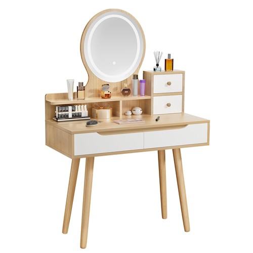 Dressing table with round - dressing,