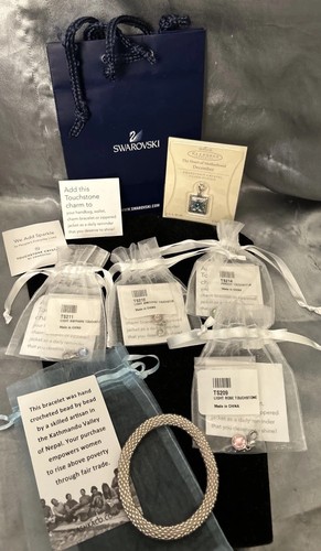 Swarovski crystal lot charms - crystal, 5