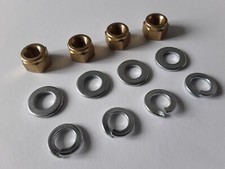 Lambretta Series 1, 2 & 3 Scooter EXHAUST BRASS NUTS x 4 Li/SX/TV/GP 