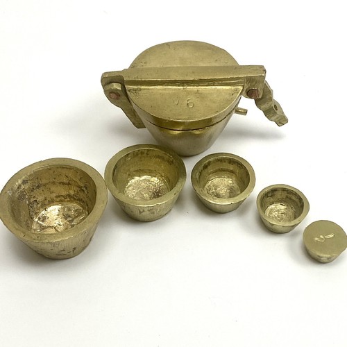 Antique 1900s brass graduated - antique,